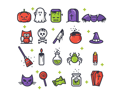 Halloween Icon Set design dribbble freepik halloween icon logo ui ux vector