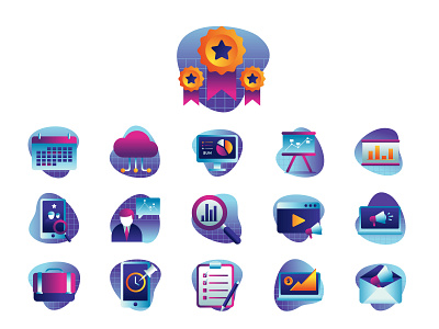 Online Marketing Icons app design dribbble freepik icon icon set illustration logo marketing marketing icon ui ux vector