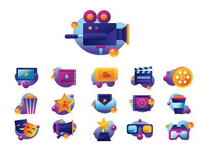 Cinema Icons cinema cinema icons design dribbble flaticon freepik icon icon bundle icon design icons pack icons set illustration logo movie movie icon new ui ux vector