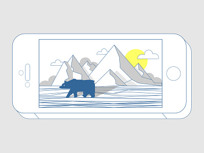 Eisbaer bear blue eisbaer global warming grauzone iphone true
