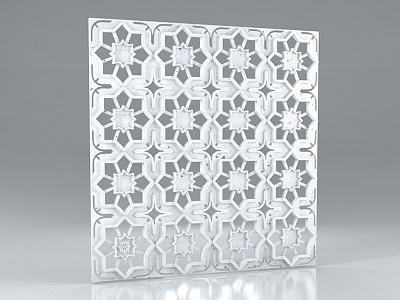 Ornamental Tiling 3d decorative geometric light motif oriental ornament project tile visualization window