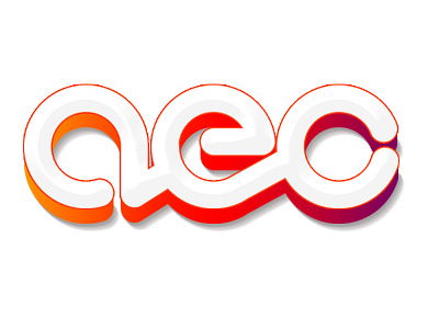 arc en ciel - aec - logo branding cool emboss gradient happy letters logo shade shape