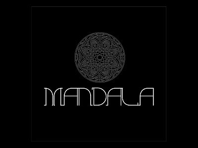 Mandala concept design graphic logo mandala mat product simple type yoga