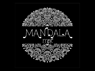 Mandala Mat concept design graphic logo mandala mat product simple type yoga