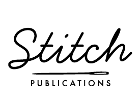 Stitch Publications logo branding fiber arts identity logo publishing