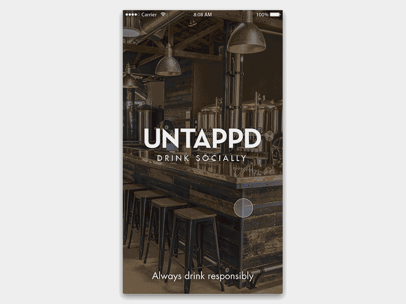 Untappd reimagined - Animation preview app application beer ios principle untappd
