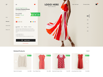 Product Details Page design typography ui ux