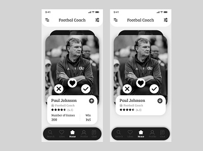 Game Coach Select App design illustration ui ux