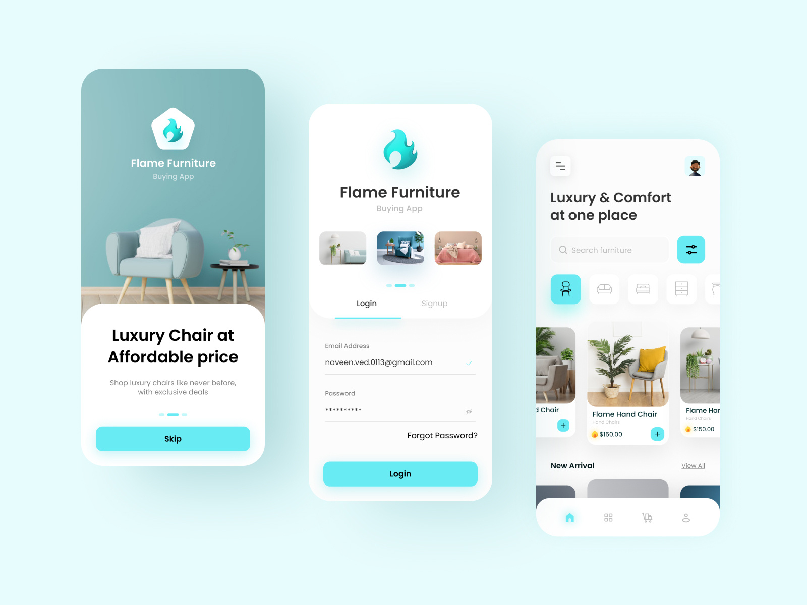 Furniture Buying App by Naveen Ved on Dribbble