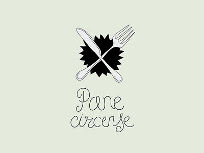 Pane Circense Logo bread food fork handmade illustration logo restaurant
