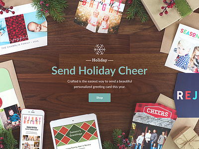 Send Holiday Cheer app art direction card design holiday illustration ipad snowflake