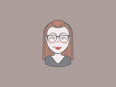Avatar avatar character girl glasses illustration vector