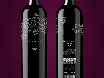 Rosa do Vale bottle branding illustration malbec packaging rosa rosa do vale rose wine