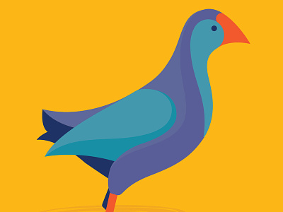 Bird Paradise Branding / Western Swamphen branding design flat icon illustration vector