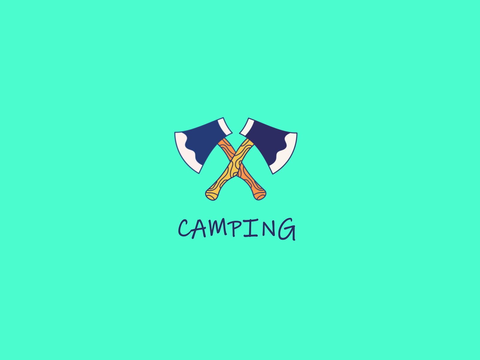 Camping logo motion
