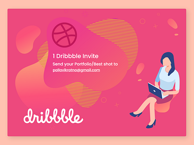 Dribbble invite design ui design vector