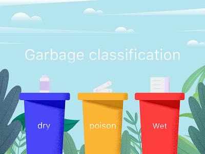 garbage classification ui ux 品牌 插图 设计