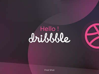 Hello Dribbble design dribbble dribbble ball first shot hello dribbble purple webdesign