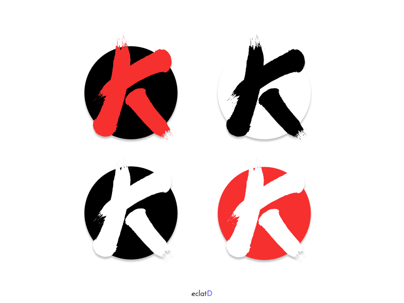 Letter K logo figma streamer youtuber manga japon logo design design letter k logo