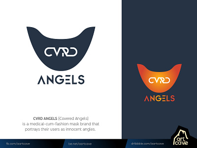 CVRD ANGELS (Mask Logo) branding branding identity creative logo logomark logotype logotypes mask medical sleek unique