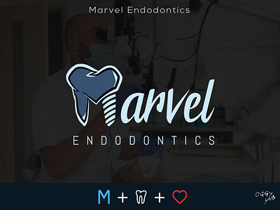 Marvel Endodontics art blue branding creative dental dentist design endodontics heart heart logo marvel prosthodontics teeth tooth unique