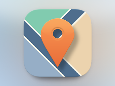 Maps Icon App X app ico icon ios map