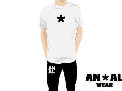 T-Shirt AN*AL Wear advertise branding icon logo vector