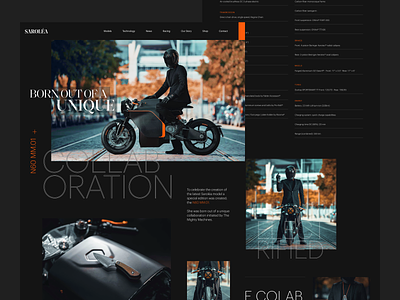 Sarolea N60 MM.01 Motorcycle black clean dark ui electric figma grid homepage landing page minimal motorcycle typography web design website