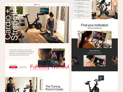 Peloton Bike+ Landing Page clean figma fitness indoor landing page peloton smart bike ui web design website workout
