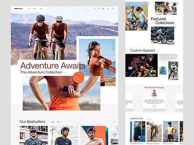 Heavy Pedal Site Redesign apparel cycling ecommerce fitness homepage landing page store website