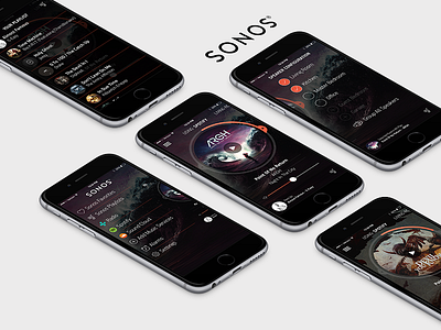 Sonos Player redesign app audio app ios8 iphone iphone music app mobile mobile app music player player sonos sonos player ui