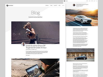 Berenson Blog agency blog clean flat light minimal web design