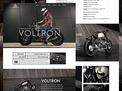 ER Motorcycles Build Details clean flat grid gt walsheim homepage hurme geometric sans landing page motorcycle ui web web design website