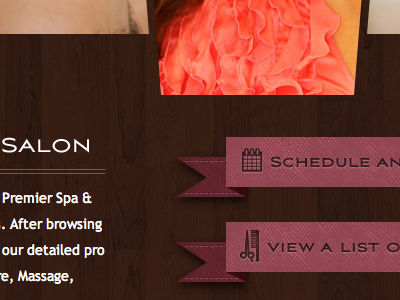 Salon Details banner purple wood