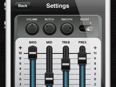 iphone audio app app audio eq iphone knobs buttons sliders