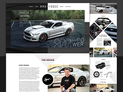 MMD/Foose Ford Mustang GT automotive car foose ford homepage landing page muscle car mustang ux web web design website