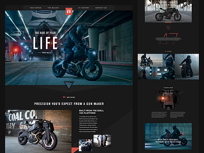 Ronin 47 Motorcycle clean future futuristic grid homepage landing page motorcycle ronin ui web web design website