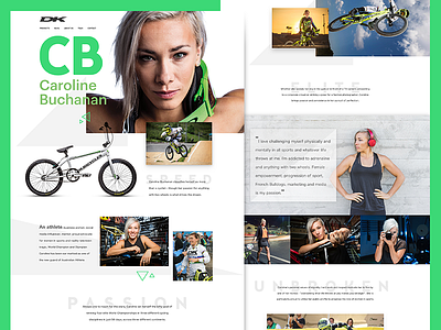 Caroline Buchanan DK Bikes Landing Page bike bmx clean editorial flat landing page ui web design