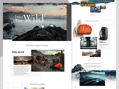 Heimplanet homepage adventure homepage landing page outdoor product tent travel ui web web design website wilderness