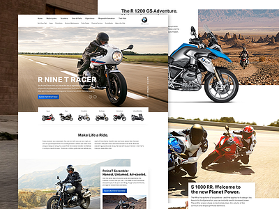 BMW Moto redesign exploration bmw concept homepage landing motorcycle ui web design website