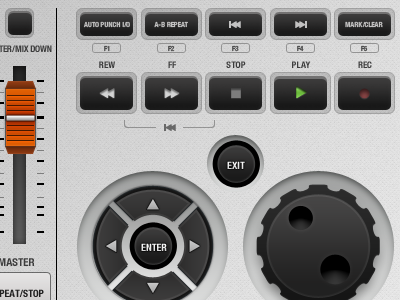 iPad audio app WIP app audio button interface ipad knob slider