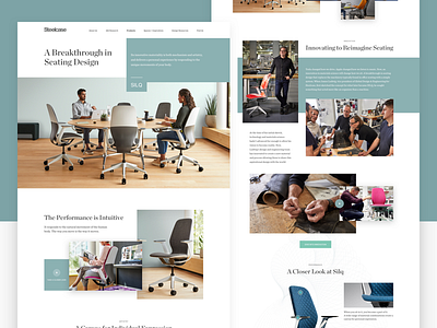 Steelcase Silq Product Page chair clean ecommerce furniture landing page minimal office office furniture product web design website