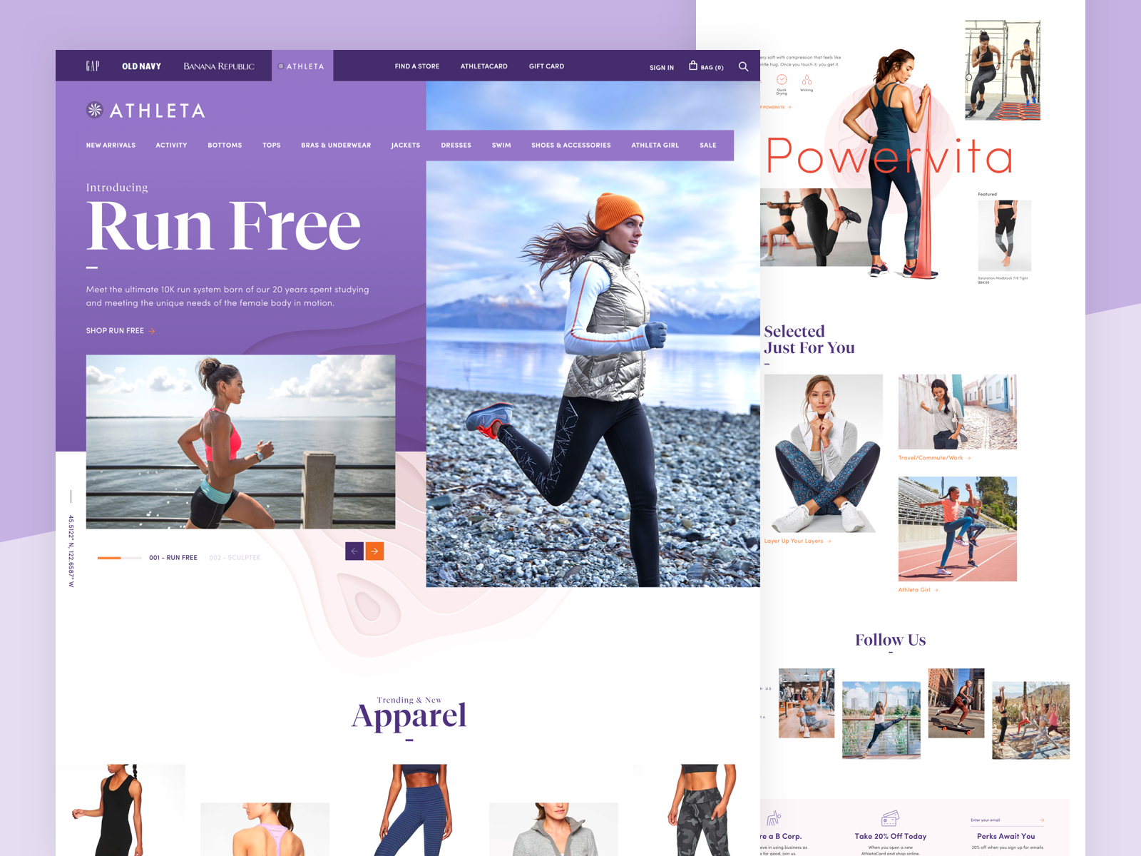 Athleta Homepage Redesign By Jason Kirtley On Dribbble