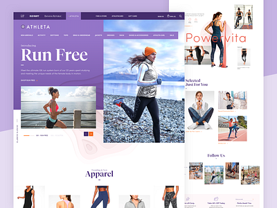 Athleta Homepage Redesign athleta clean clothing e commerce design ecomerce fitness grid layout homepage landing page minimal product redesign shopping store typogaphy ui design ux design website women fashion yoga