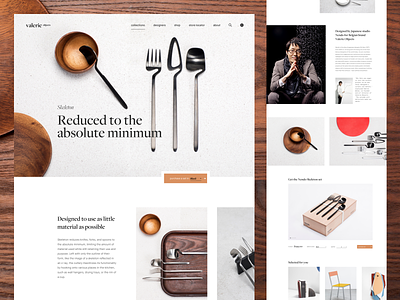 Nendo Skeleton Cutlery clean cutlery dinnerware ecommence landing page minimal product product page shop ui deisgn ux design web design