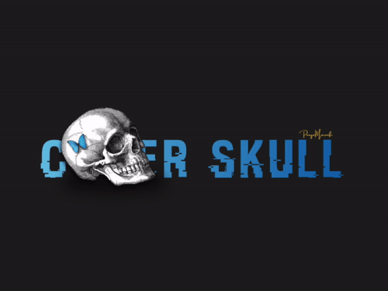 CyberSkull Present animation bone butterfly gif skull