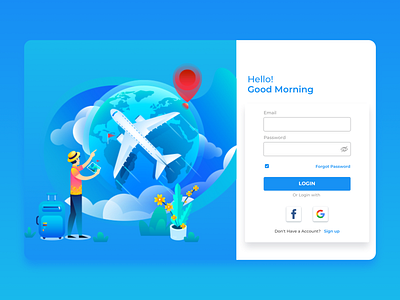 Login Screen clean design dribbble illustration landing page login login design login screen ui uidesign ux uxdesign vector