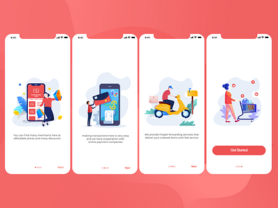 Onboard Screen Design app app design appdesign application clean design dribbble dribbble app ecommerce illustration mobileapp mobileappdesign ui uidesign ux uxdesign