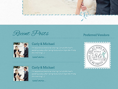 Photography Web Design blue doily photography texture theme twine web design wedding wordpress