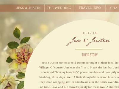 Jess & Justin Wedding fields floral floral botany flowers light pink video background web design wordpress